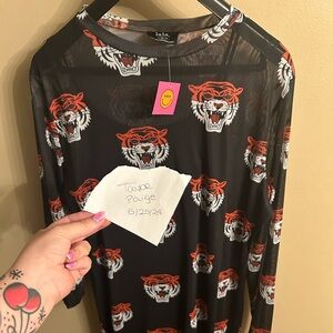 Dressed in Lala tigress mesh